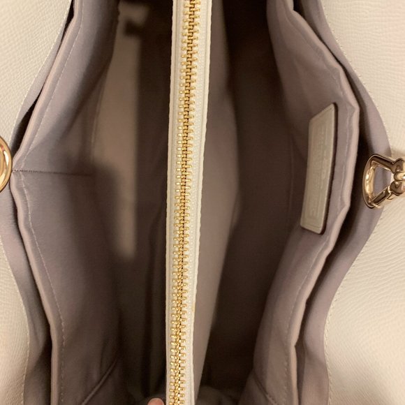 Coach Leather Handbag Light and Dark Gray - Picture 4 of 10